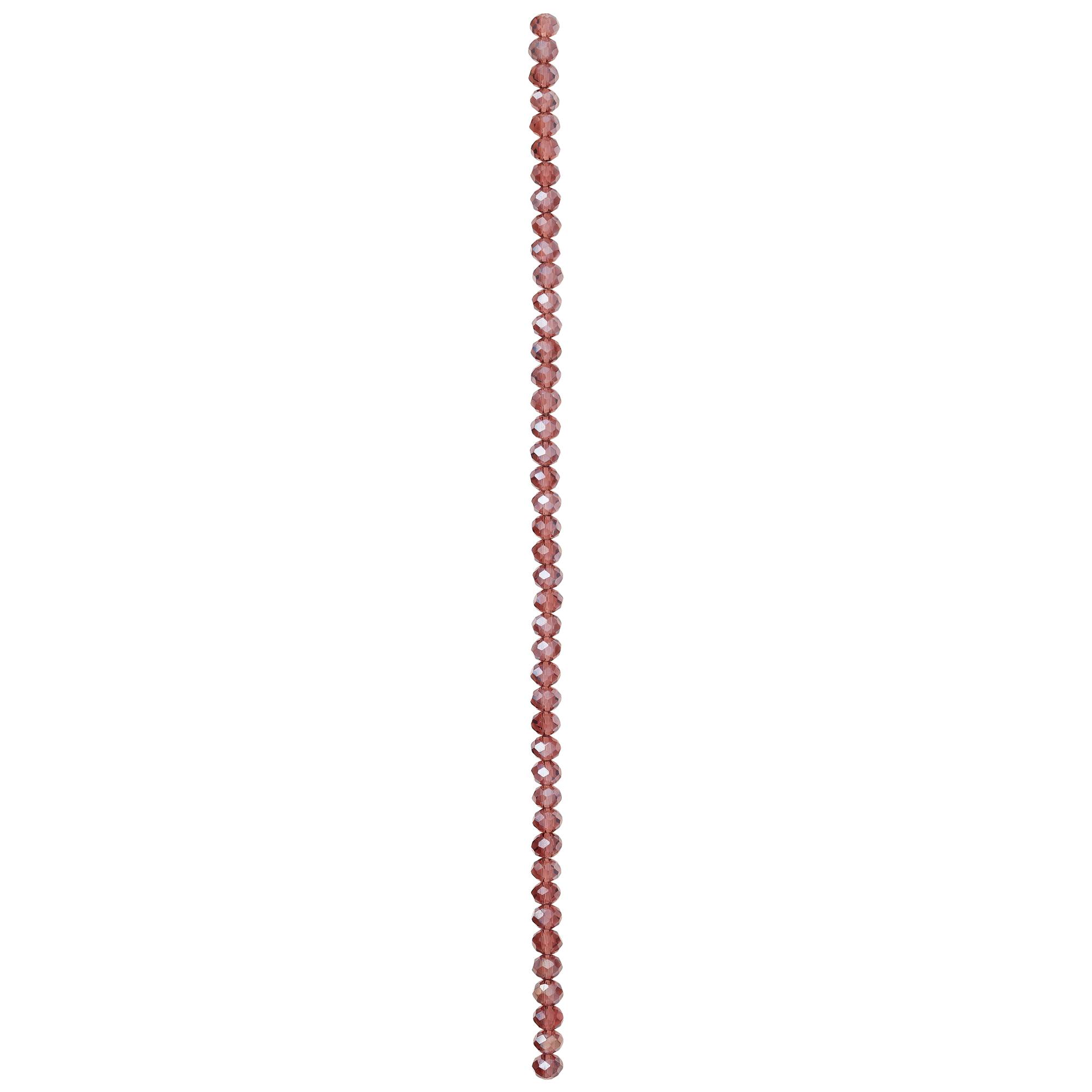 Amethyst Rondelle Glass Beads, 6mm by Bead Landing™